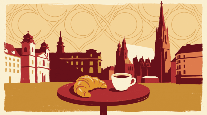 The croissant is Viennese, not French
