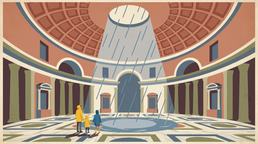 Yes, it rains inside the Pantheon