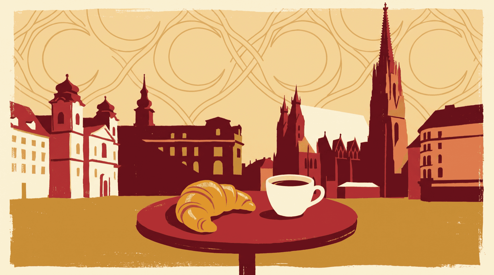 The croissant is Viennese, not French